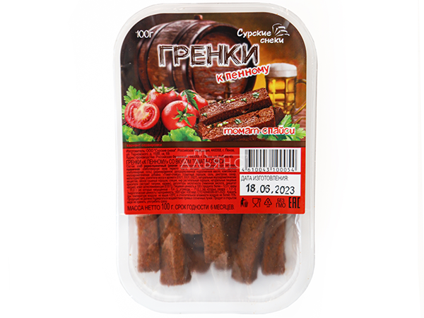 Сурские гренки Томат спайси (100 гр) в Хабаровске