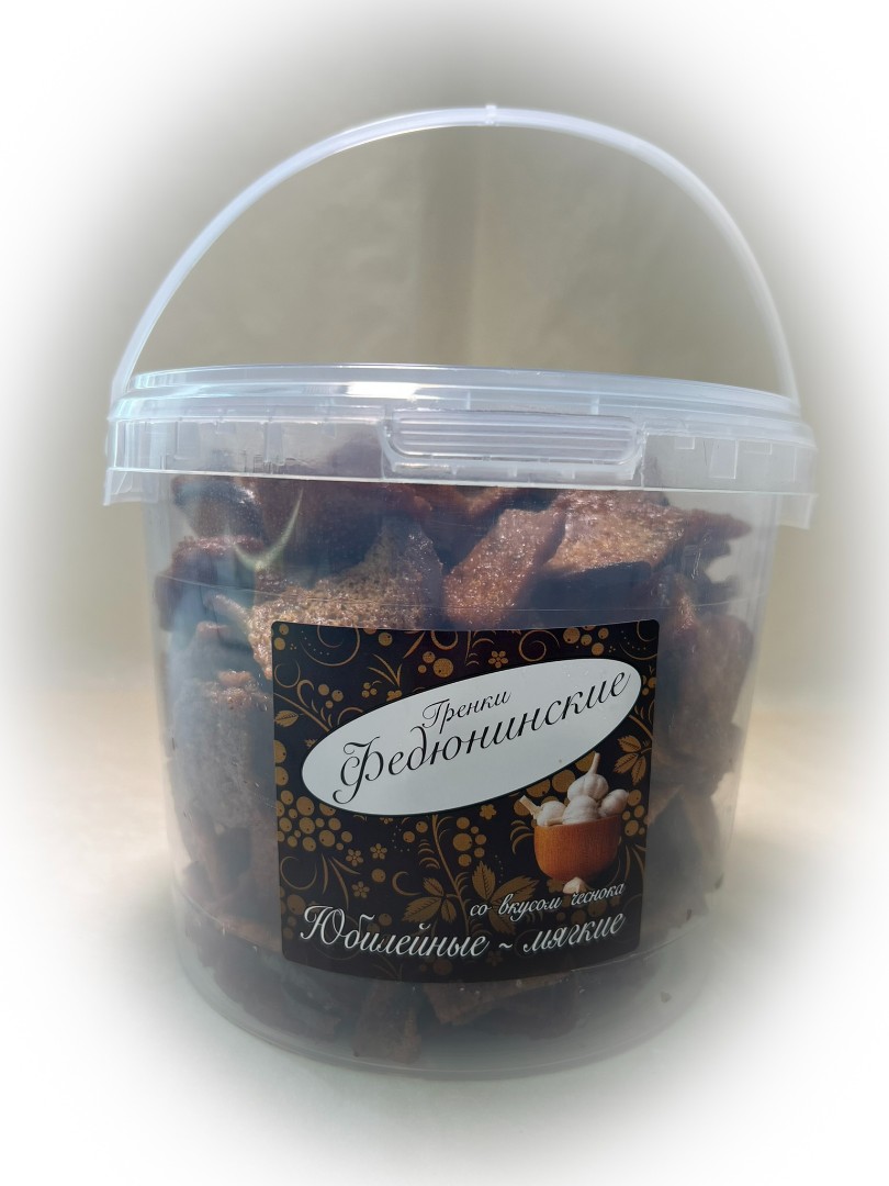Гренки "ФЕДЮНИНСКИЕ" "Чеснок" (ведро 900 гр.) в Хабаровске